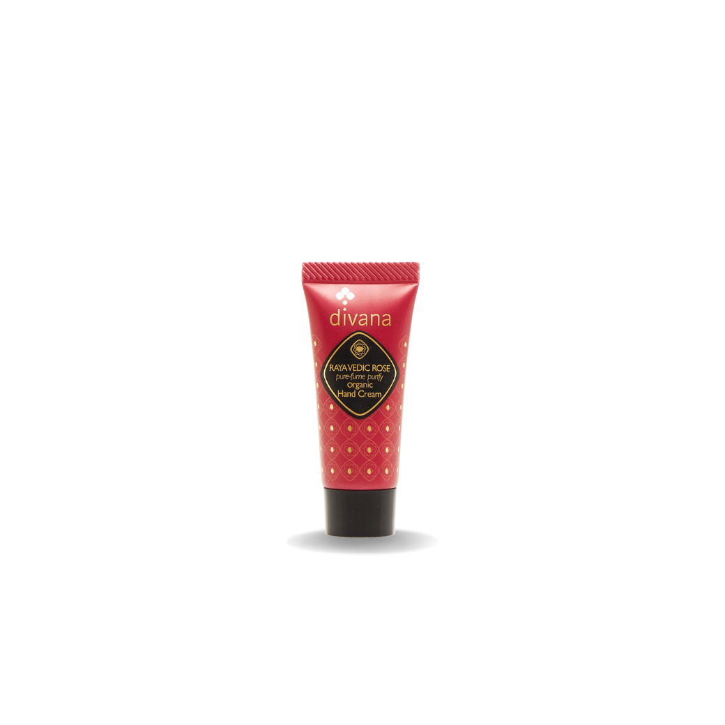 Raya Vedic Rose Purefume Purify Organic Hand Cream 10 g Divana Global